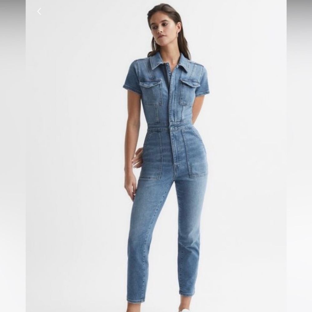 Good American Blue Jumpsuit Timeless Denim Style